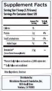 Biome Boosters Plus Bovine IGG Powder 120 Servings