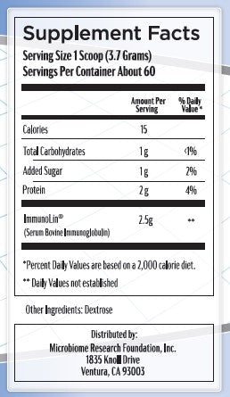 Biome Boosters Plus Bovine IGG Powder 60 Servings